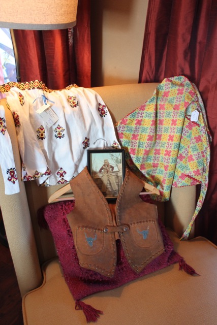Vintage aprons and vest from Creekside Vintage in Wimberley